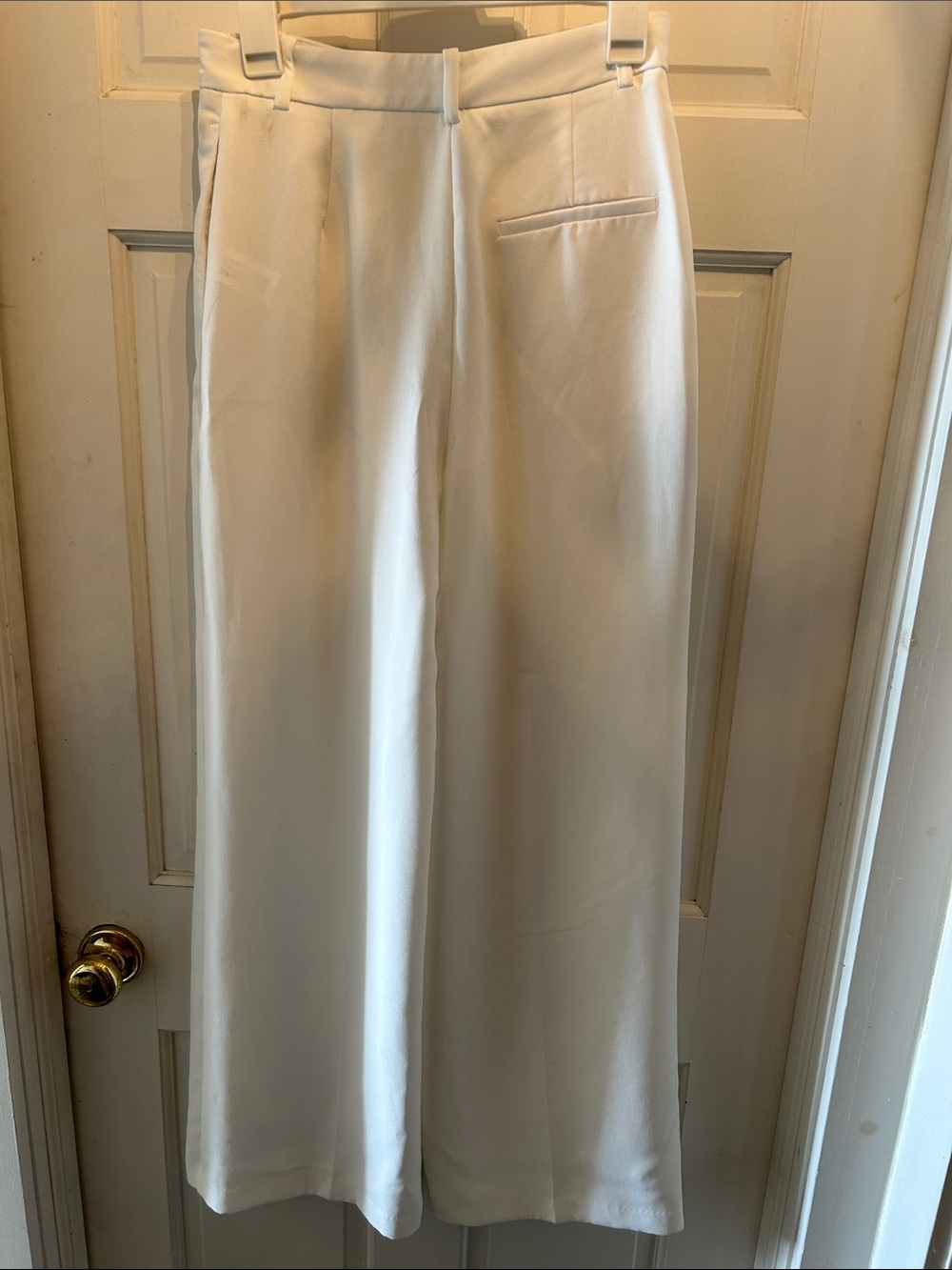 Zara Elegant High-Waist Wide Leg Pants in Ivory - Picture 2 of 7